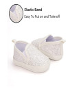 First Walker Sequin High Quality Moccasins Casual Comfortable Soft sole Flat Lazy Loafers baby toddler girl shoes White